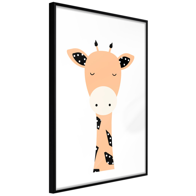 Poster Funny Giraffe - colorful amusing animal on a white contrasting background 138129 additionalImage 5
