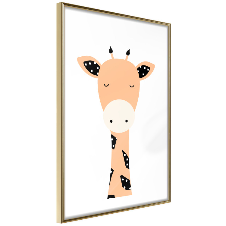 Poster Funny Giraffe - colorful amusing animal on a white contrasting background 138129 additionalImage 2
