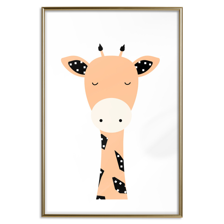Poster Funny Giraffe - colorful amusing animal on a white contrasting background 138129 additionalImage 13