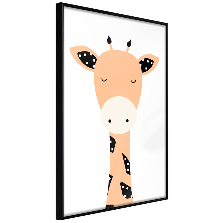 Poster Funny Giraffe - colorful amusing animal on a white contrasting background 138129 additionalImage 4