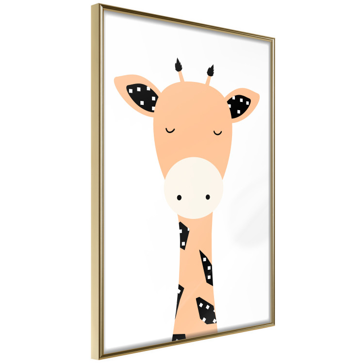 Poster Funny Giraffe - colorful amusing animal on a white contrasting background 138129 additionalImage 8