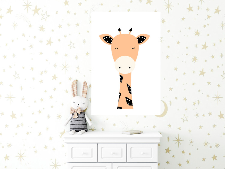 Poster Funny Giraffe - colorful amusing animal on a white contrasting background 138129 additionalImage 18