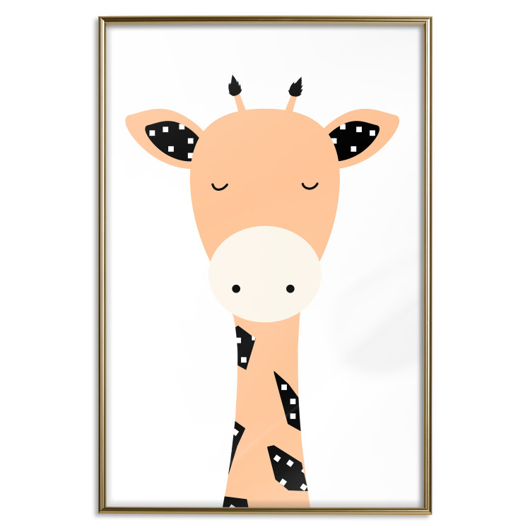 Poster Funny Giraffe - colorful amusing animal on a white contrasting background 138129 additionalImage 11