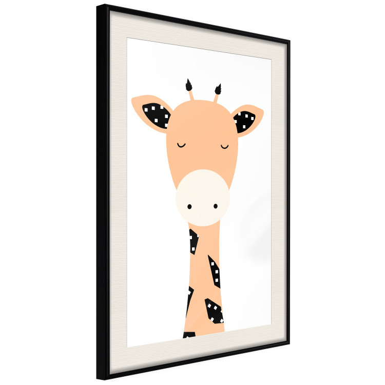 Poster Funny Giraffe - colorful amusing animal on a white contrasting background 138129 additionalImage 8