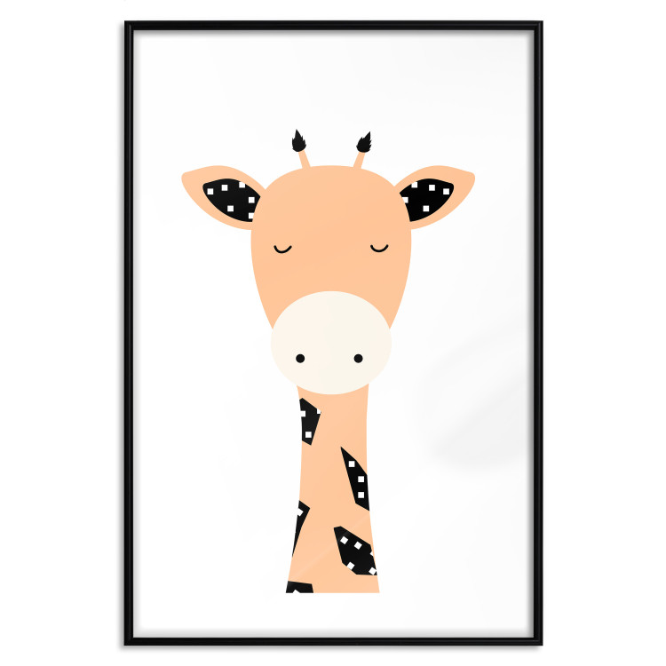 Poster Funny Giraffe - colorful amusing animal on a white contrasting background 138129 additionalImage 19