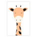 Poster Funny Giraffe - colorful amusing animal on a white contrasting background 138129
