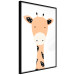 Poster Funny Giraffe - colorful amusing animal on a white contrasting background 138129 additionalThumb 3