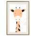 Poster Funny Giraffe - colorful amusing animal on a white contrasting background 138129 additionalThumb 18