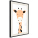 Poster Funny Giraffe - colorful amusing animal on a white contrasting background 138129 additionalThumb 8