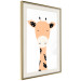 Poster Funny Giraffe - colorful amusing animal on a white contrasting background 138129 additionalThumb 3