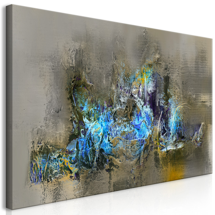 Canvas Print Blue Light (1-piece) Wide - modern abstraction in sepia 138629 additionalImage 2