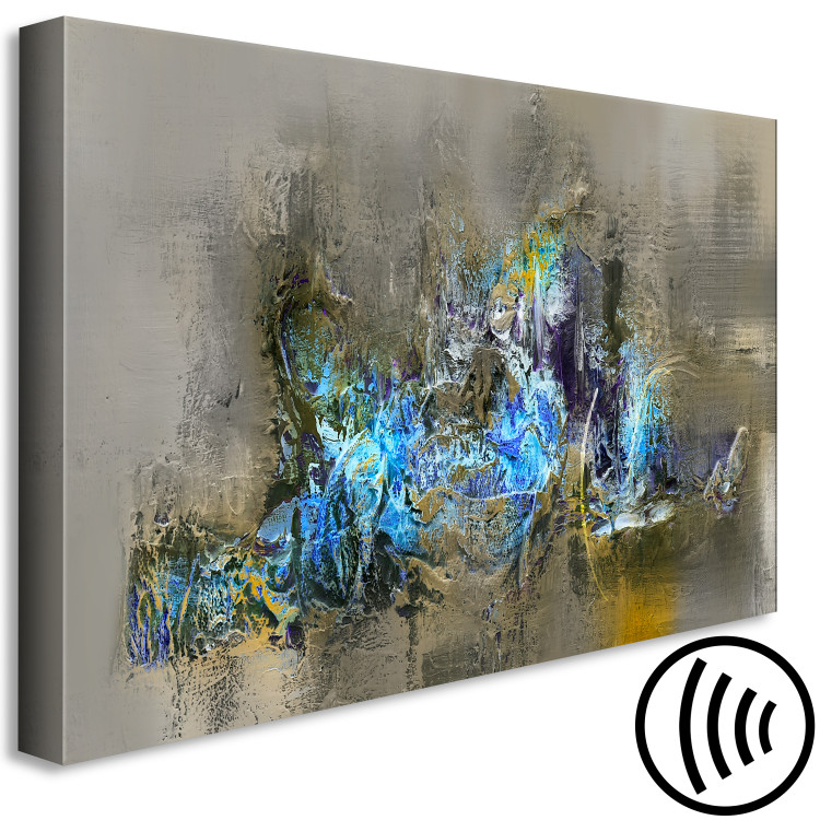 Canvas Print Blue Light (1-piece) Wide - modern abstraction in sepia 138629 additionalImage 6