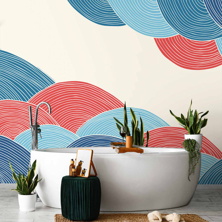 Wall Mural Japanese cascades - abstract landscape with pattern of colourful clouds 142429 additionalImage 8