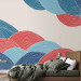 Wall Mural Japanese cascades - abstract landscape with pattern of colourful clouds 142429 additionalThumb 2