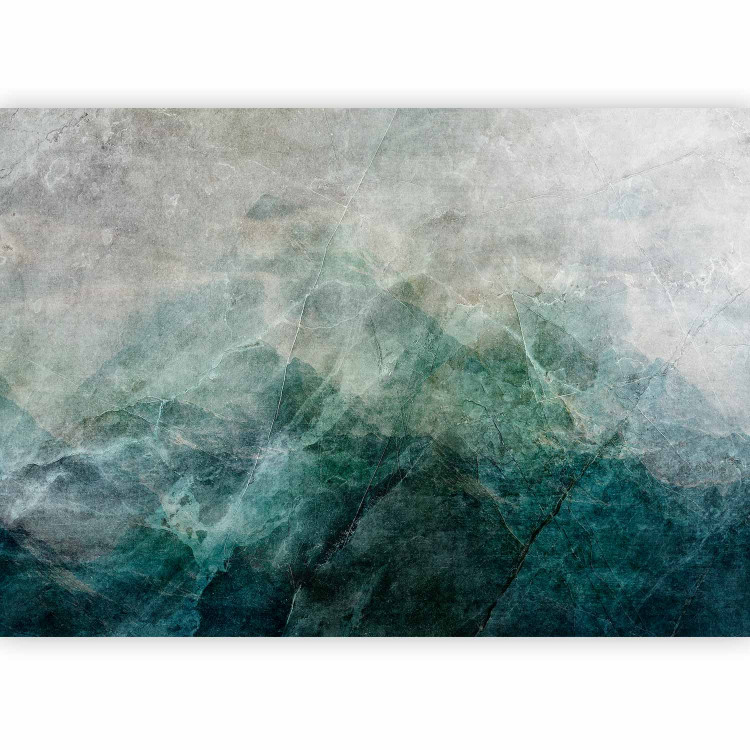 Wall Mural In an ocean of mist - turquoise abstract combining mountain and seascape 143329 additionalImage 1