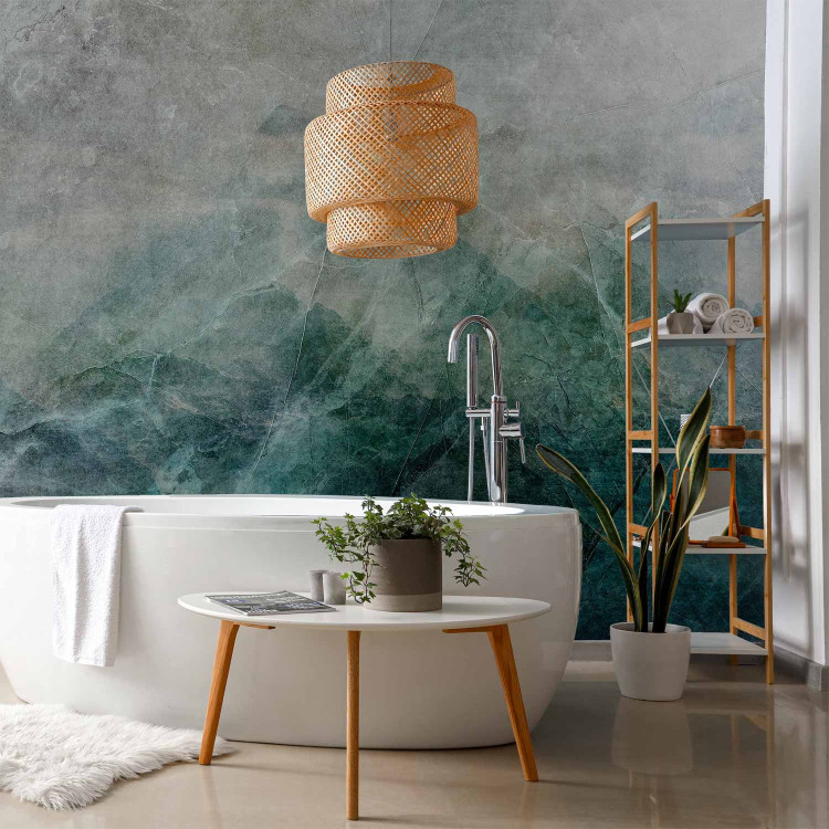 Wall Mural In an ocean of mist - turquoise abstract combining mountain and seascape 143329 additionalImage 8