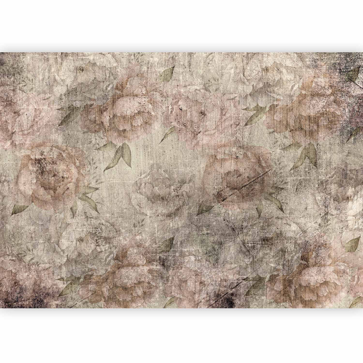 Photo Wallpaper Venetian peonies - flowers on a background with a vintage effect of destruction 143829 additionalImage 5
