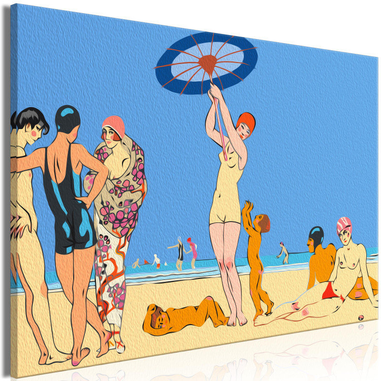 Paint by Number Kit On the Beach - Group of Acquaintances by the Sea, Blue Sky 144129 additionalImage 6