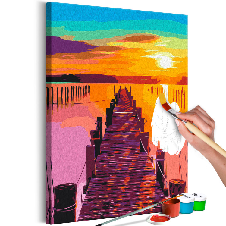 Paint by Number Kit Sun and Shadows - Play of Light on the Pier, Dynamic Sky 144529 additionalImage 5