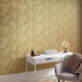Wall Mural Geometric shapes - minimalist composition in golden colour 144629 additionalThumb 4