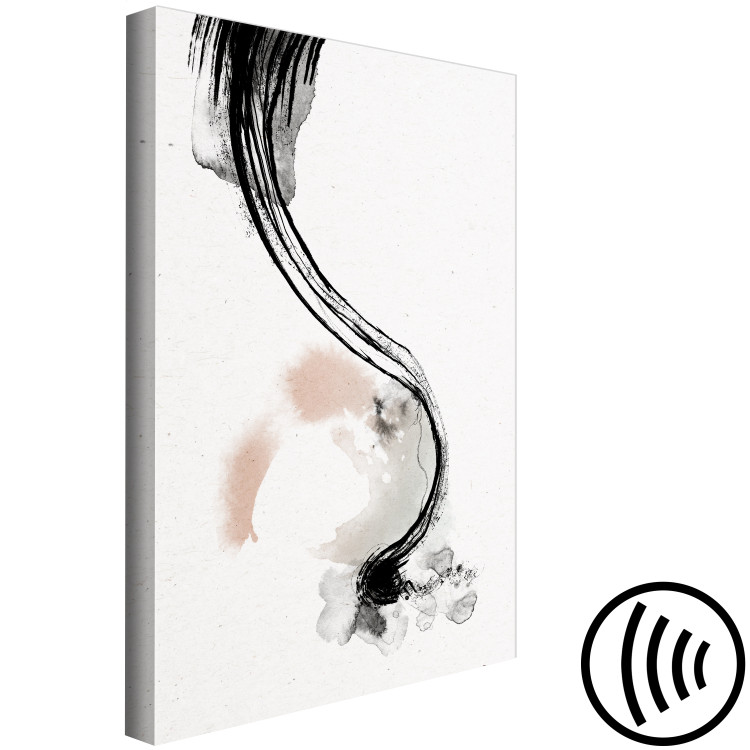 Canvas Art Print Brushstroke (1-piece) - light background and abstraction in swirling shapes 144729 additionalImage 6