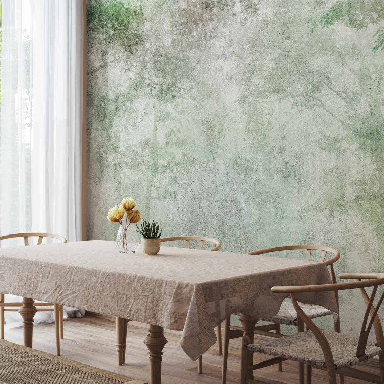 Wall Mural Forest in the Morning - Green Trees on a Delicate Light Texture 146429 additionalImage 4