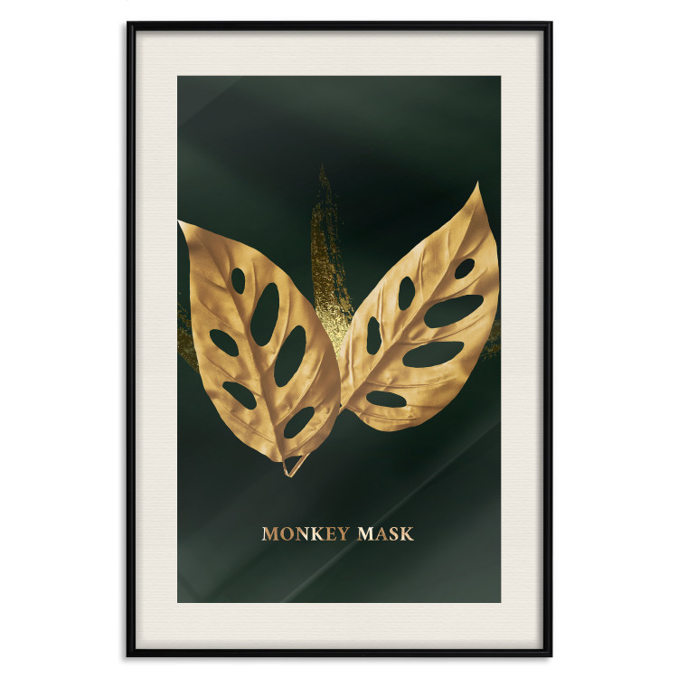 Wall Poster Monkey Monstera in Gold - Majestic Leaves of a Perforated Plant 148829 additionalImage 26