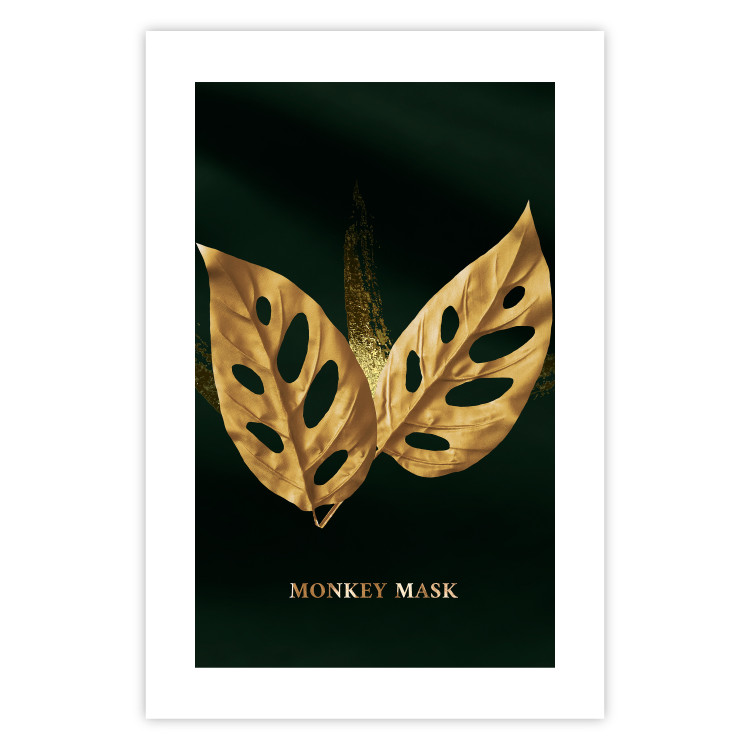 Wall Poster Monkey Monstera in Gold - Majestic Leaves of a Perforated Plant 148829 additionalImage 22