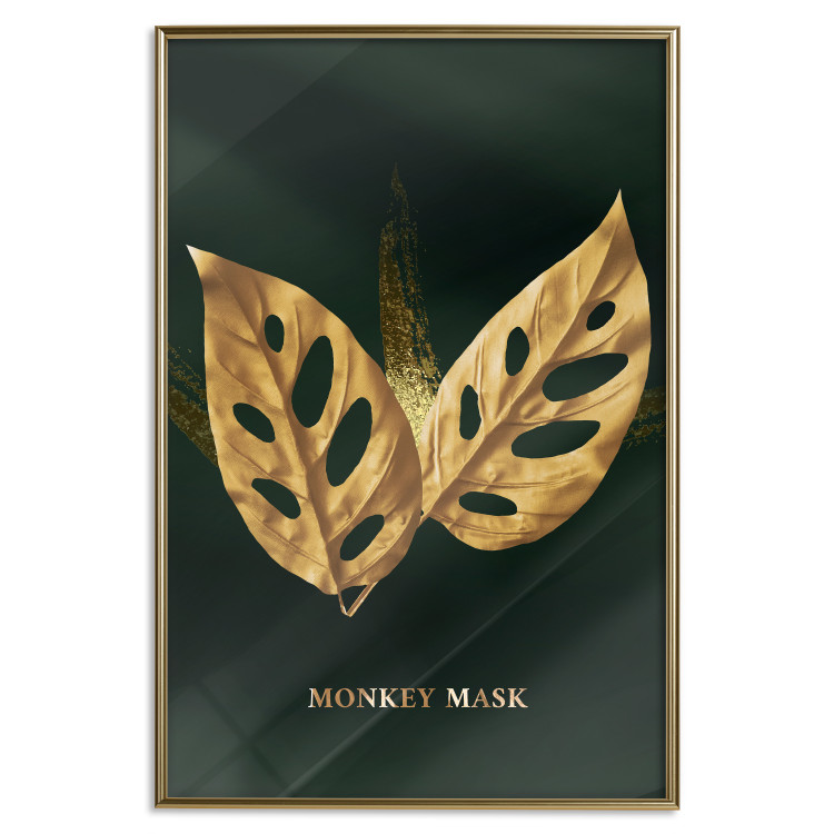 Wall Poster Monkey Monstera in Gold - Majestic Leaves of a Perforated Plant 148829 additionalImage 23