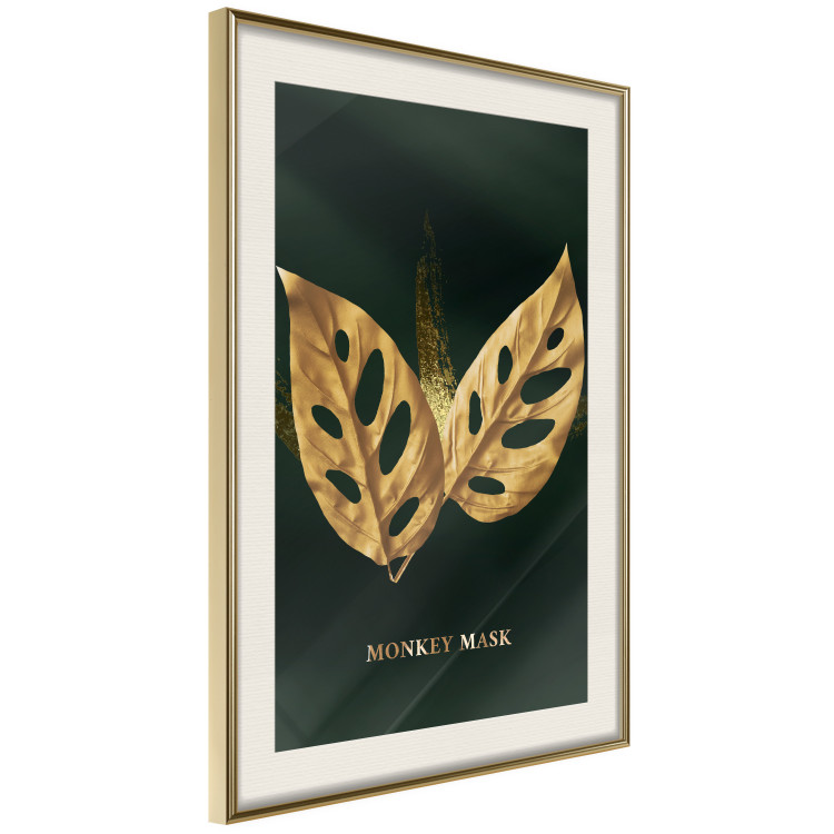 Wall Poster Monkey Monstera in Gold - Majestic Leaves of a Perforated Plant 148829 additionalImage 10