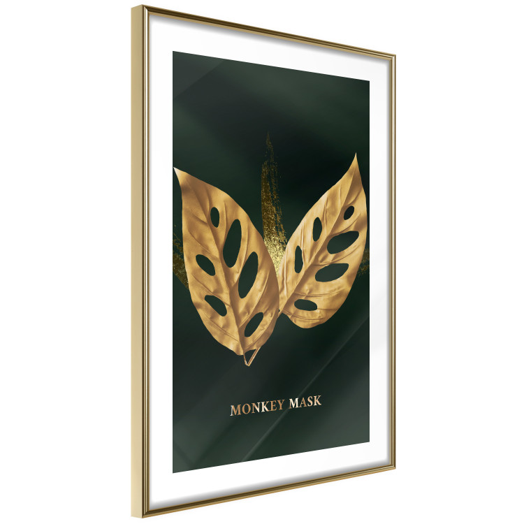 Wall Poster Monkey Monstera in Gold - Majestic Leaves of a Perforated Plant 148829 additionalImage 8