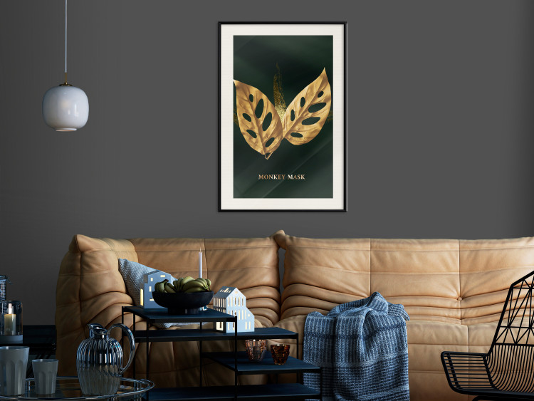 Wall Poster Monkey Monstera in Gold - Majestic Leaves of a Perforated Plant 148829 additionalImage 17