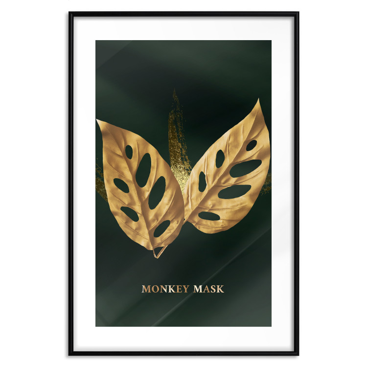 Wall Poster Monkey Monstera in Gold - Majestic Leaves of a Perforated Plant 148829 additionalImage 24