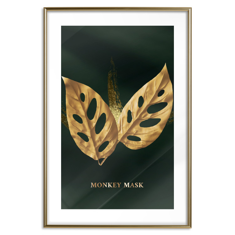 Wall Poster Monkey Monstera in Gold - Majestic Leaves of a Perforated Plant 148829 additionalImage 25