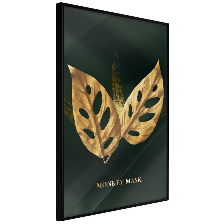 Wall Poster Monkey Monstera in Gold - Majestic Leaves of a Perforated Plant 148829 additionalImage 5