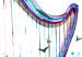 Canvas Harp and Waves - Musical Theme With Birds Painted With Watercolor 149829 additionalThumb 5