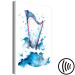 Canvas Harp and Waves - Musical Theme With Birds Painted With Watercolor 149829 additionalThumb 6
