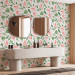 Modern Wallpaper Exotic Pattern - Pink Flamingos and Green Leaves on a White Background 150029 additionalThumb 10