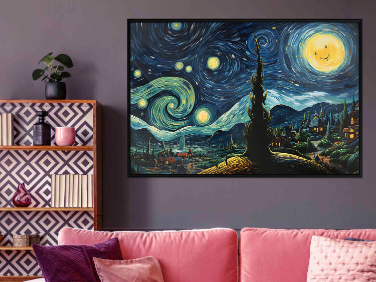 Poster Starry Night - A Landscape in the Moonlight in the Style of Van Gogh 151129 additionalImage 13