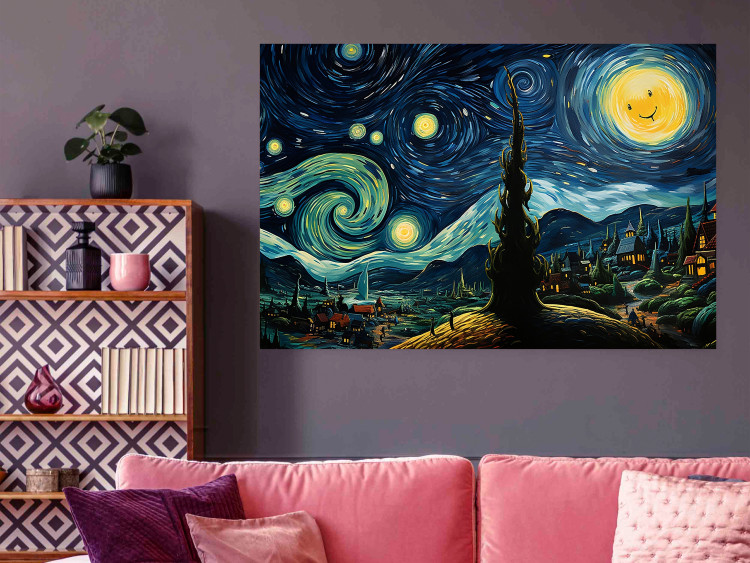 Poster Starry Night - A Landscape in the Moonlight in the Style of Van Gogh 151129 additionalImage 11