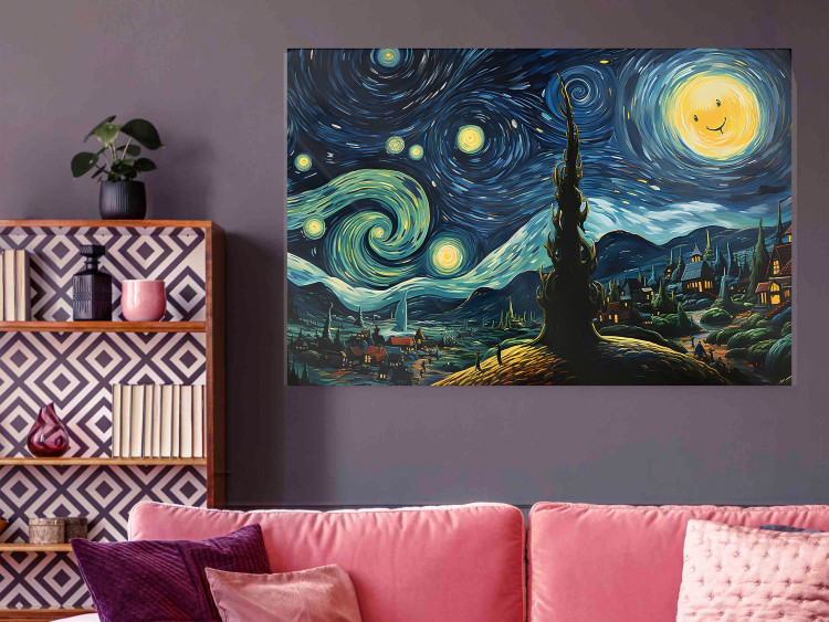 Poster Starry Night - A Landscape in the Moonlight in the Style of Van Gogh 151129 additionalImage 14