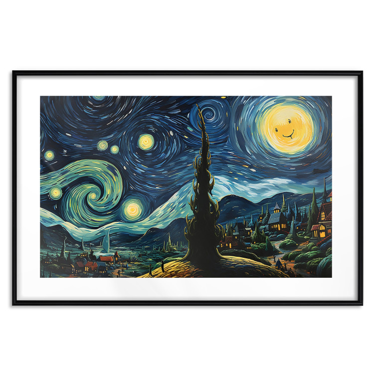 Poster Starry Night - A Landscape in the Moonlight in the Style of Van Gogh 151129 additionalImage 27