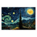 Poster Starry Night - A Landscape in the Moonlight in the Style of Van Gogh 151129