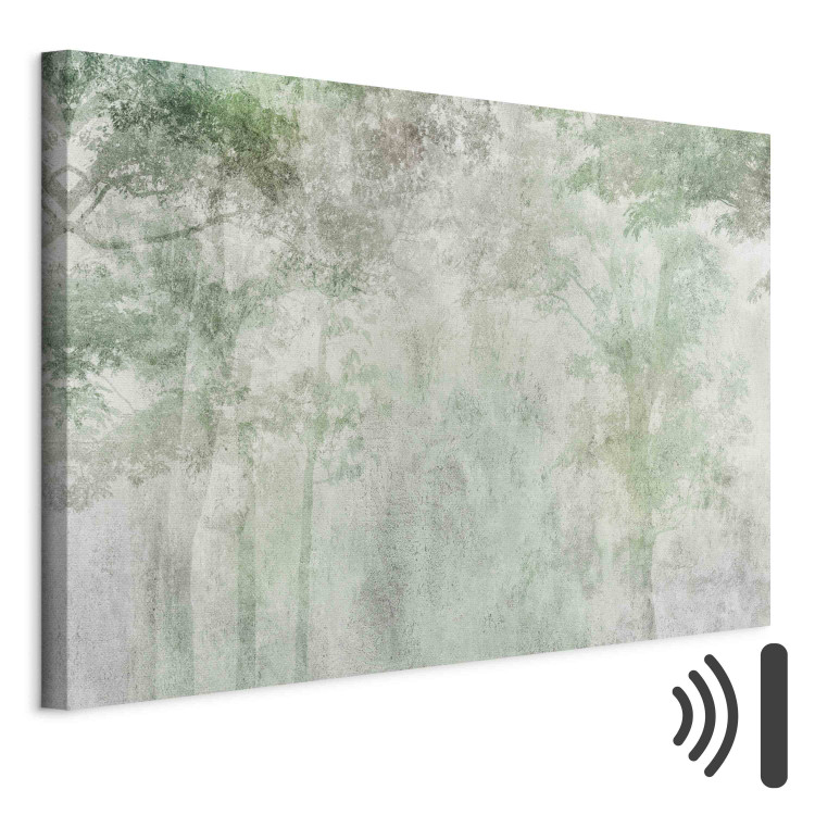 Canvas Art Print Forest Solace - A Foggy Composition With Trees on a Gray Background 151229 additionalImage 8