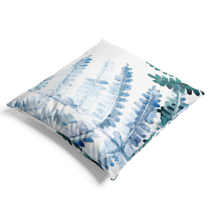 Decorative Velor Pillow Fern Leaf - Organic Composition With Blue Watercolor Plant 151329 additionalImage 3