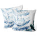 Decorative Velor Pillow Fern Leaf - Organic Composition With Blue Watercolor Plant 151329 additionalThumb 2