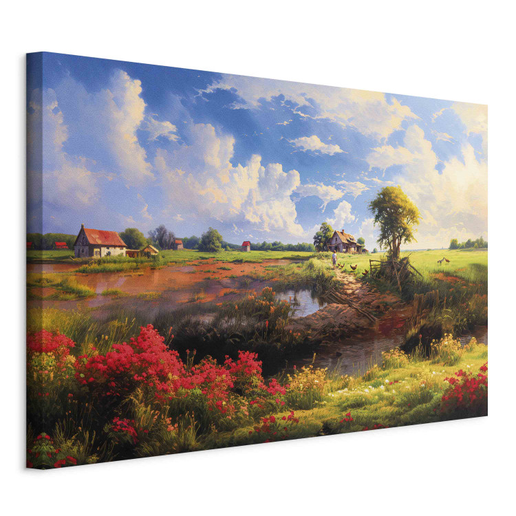 Large canvas print Rural Idyll - Landscape of the Polish Countryside in Warm Autumn Colors [Large Fromat] 151529 additionalImage 2