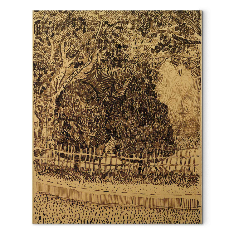Reproduction Painting Park with Fence 158629