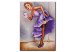 Canvas Retro woman - a fancy figure of a woman from the 40s and 50s 49429