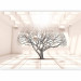 Wall Mural Geometric Landscape - Leafless Tree in Beige Space with Spheres 64629 additionalThumb 1